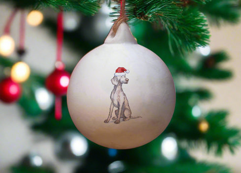 Weimaraner Ceramic Bauble